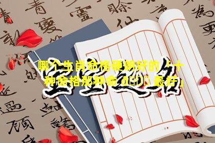 哪个生肖命格硬朗好的「十种命格那种命 🐝 最好」